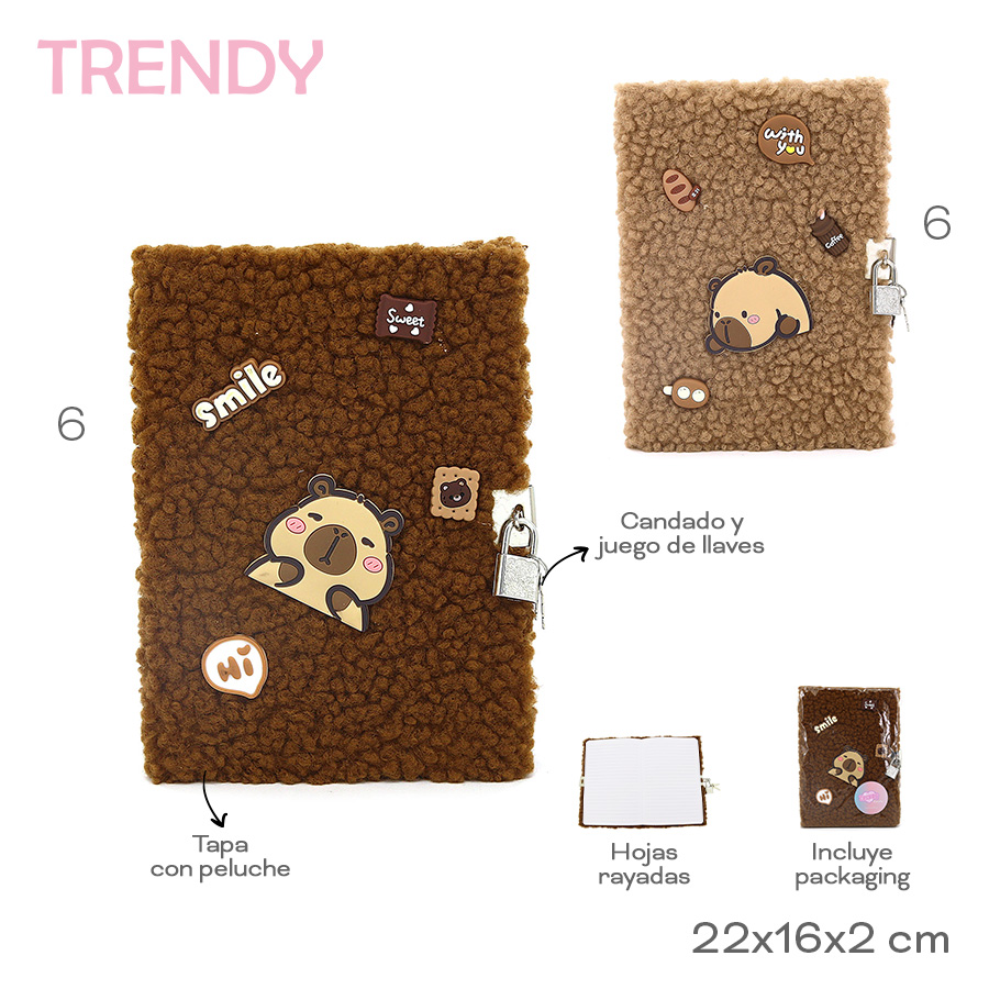 DIARIO INTIMO CAPYBARA TRENDY