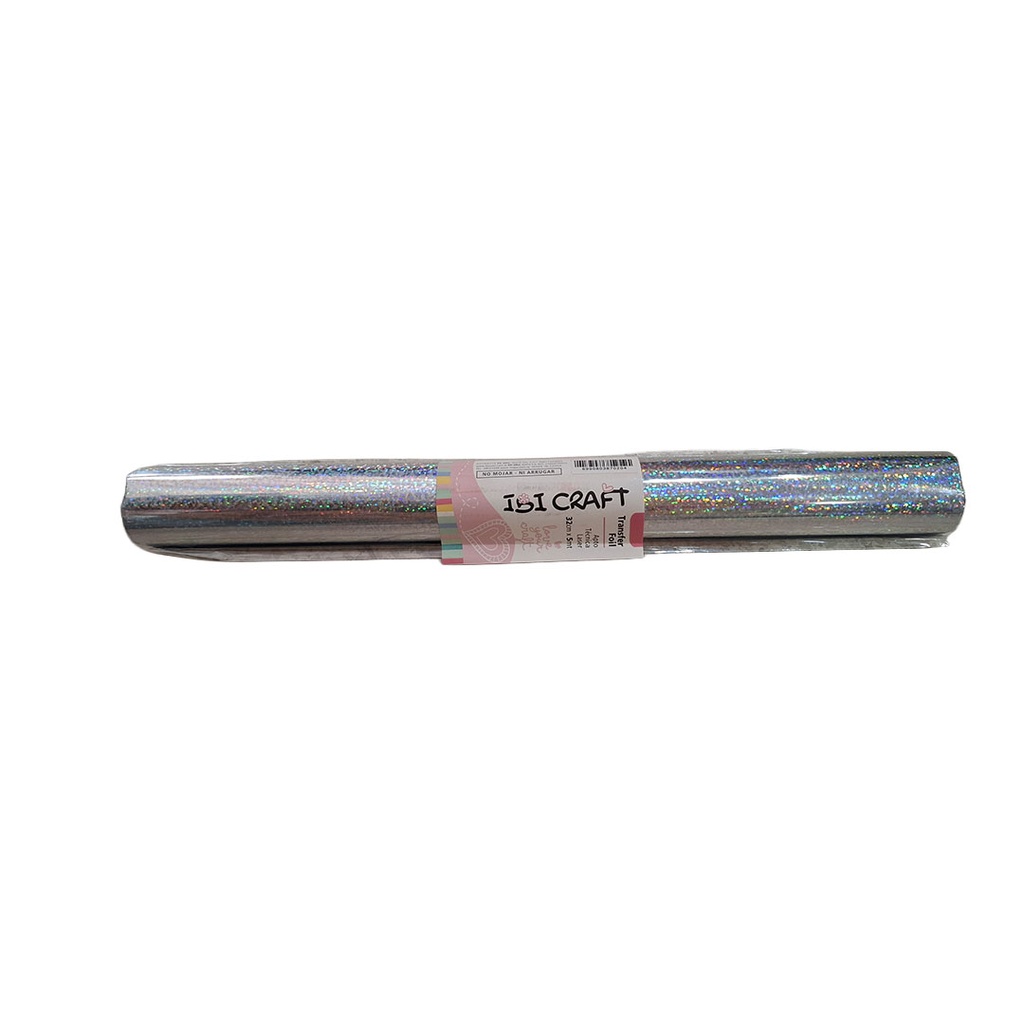 [6700422] FOIL REACTIVO TONER 0,32 x 5 MTS GLITTER PLATA IBICRAFT