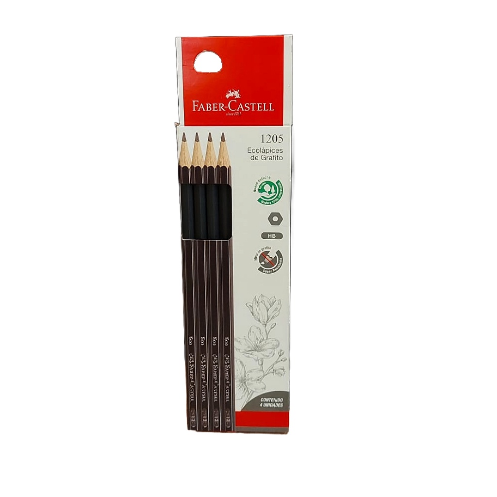 [6112600] LÁPIZ GRAFITO ESTUCHE x4 FABER-CASTELL