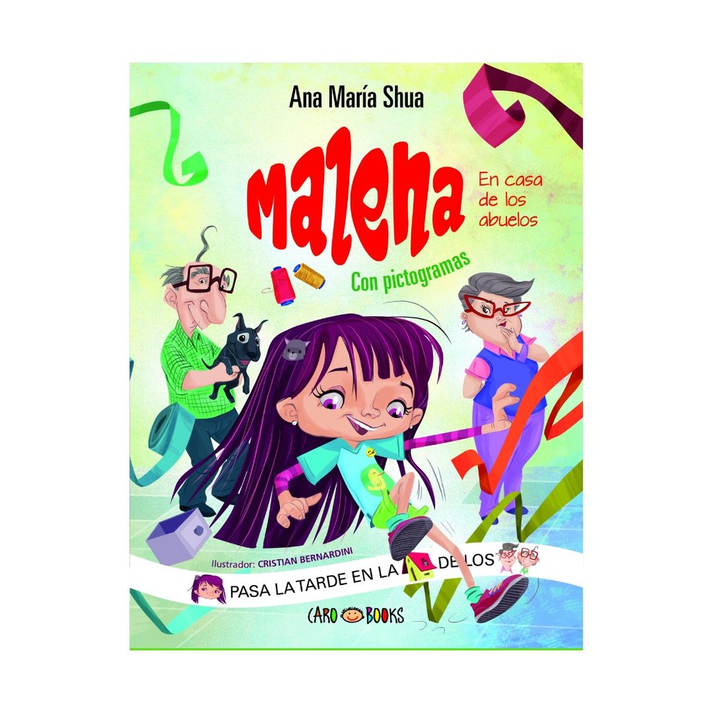 [6809] LIBRO MALENA EN LA CASA DE LOS ABUELOS - LEO CON PICTOGRAMAS