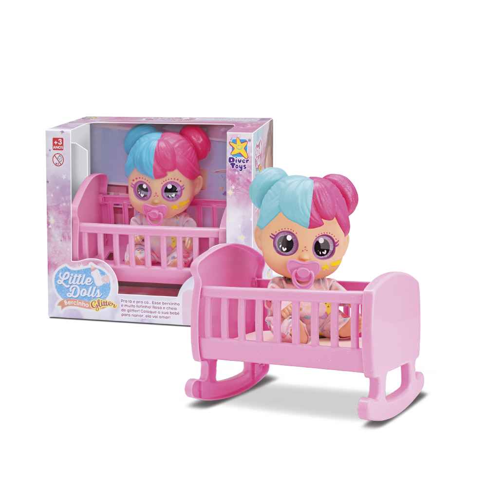LITTLE DOLLS GLITTER MUÑECA + CUNA ISAKITO