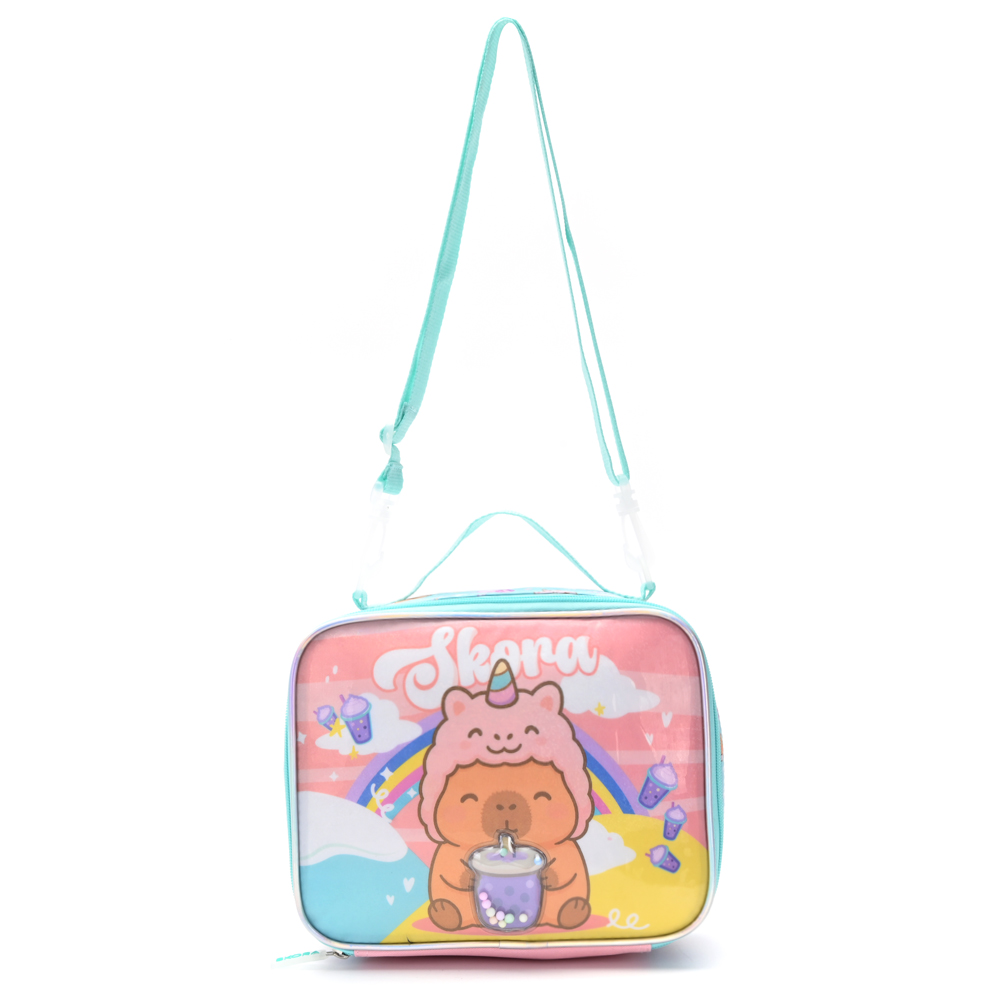 LUNCHERA TERMOFORMADA PETIT CAPIBARA UNICORNIO 25x20x10 CM SKORA