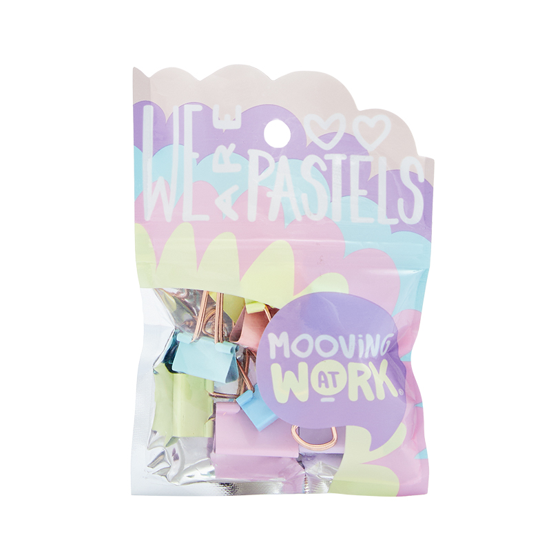 [62102020101] MAW PASTEL - BINDER CLIPS 19MM x12 MOOVING