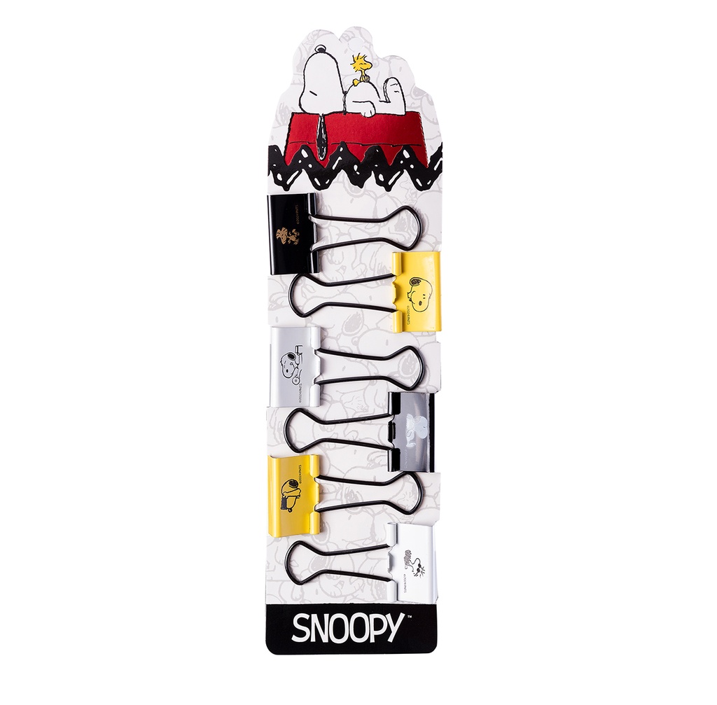MAW SNOOPY - BINDER CLIPS 25MM X6 MOOVING