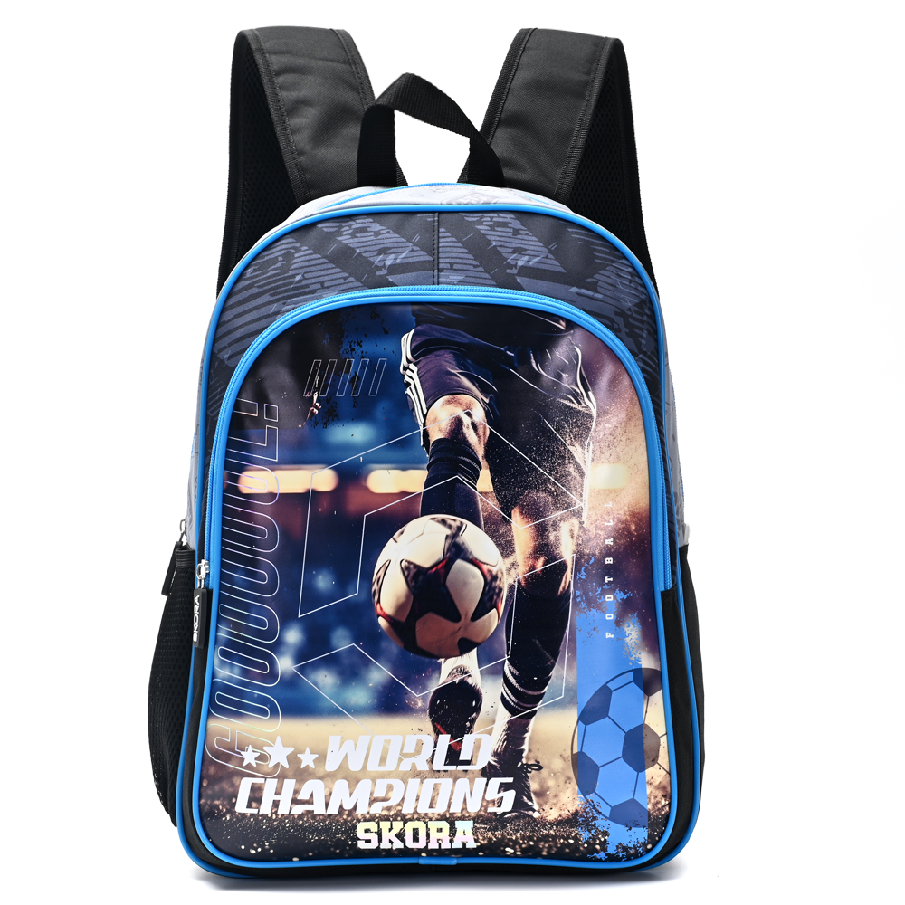 MOCHILA 16" FUTBOL WORD CHAMPIONS CON LLAVERO 40x29x17 CM
