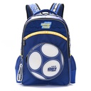 MOCHILA 18" FUTBOL  BLUE CON LLAVERO 32x45x15 CM
