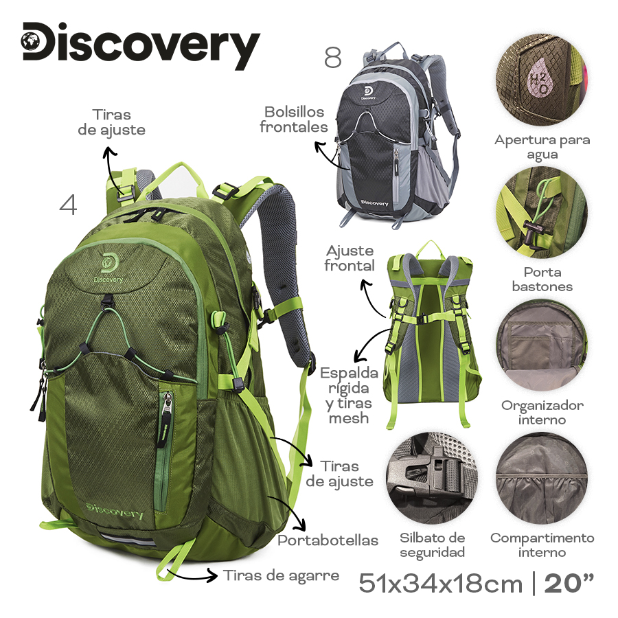 MOCHILA CAMPING DISCOVERY