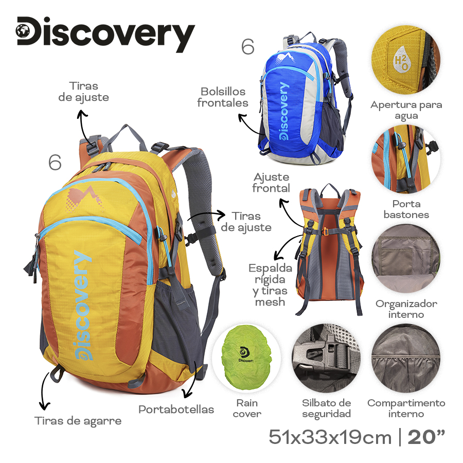 [322314-AZU] MOCHILA CAMPING DISCOVERY (Azul)