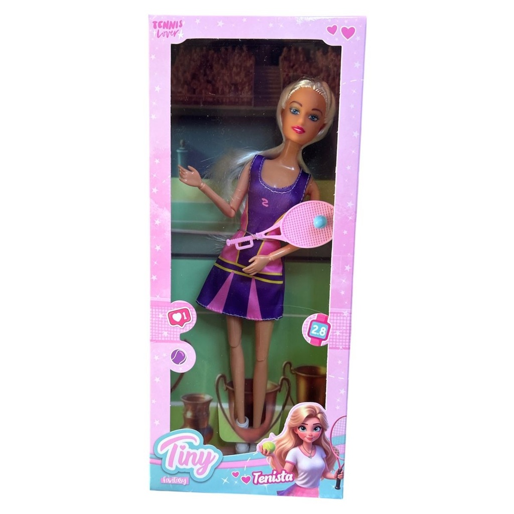 [8156139] MUÑECA TINY JUGADORA DE TENIS 33x14x6 CM