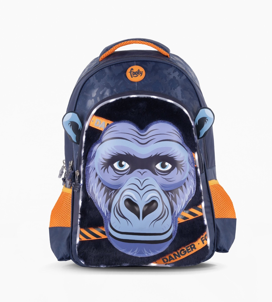 MOCHILA ESPALDA 18" CON LUZ LED GORILLA FOOTY