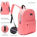 MOCHILA GOODPACK CIERRE CONTRA TONO ROSA 43x33x15CM