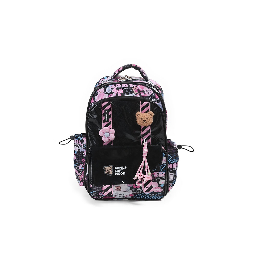 MOCHILA MY FRIENDS ESPALDA 17" MY COLLECTION BLACK CHIMOLA