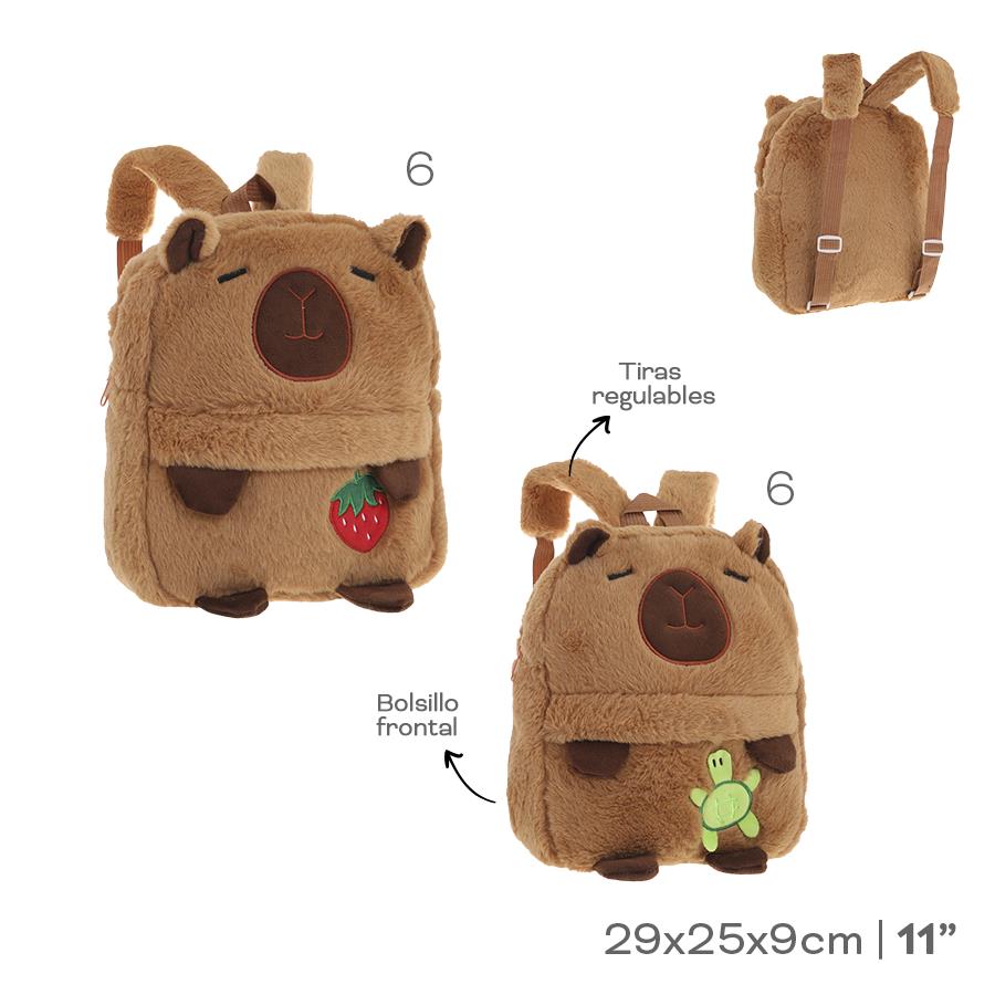 MOCHILA PELUCHE CAPYBARA  INFANTIL TRENDY
