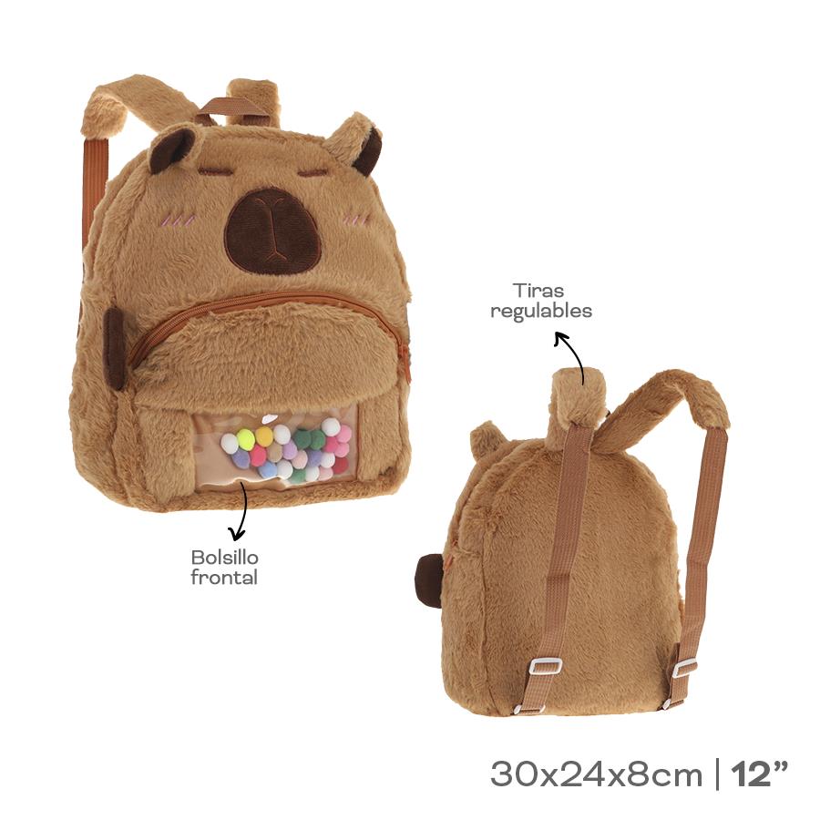 [153706] MOCHILA PELUCHE CAPYBARA  INFANTIL TRENDY