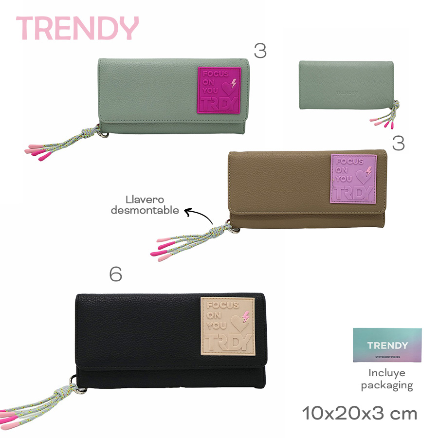 [528657-NEG] BILLETERA TRENDY (Negro)
