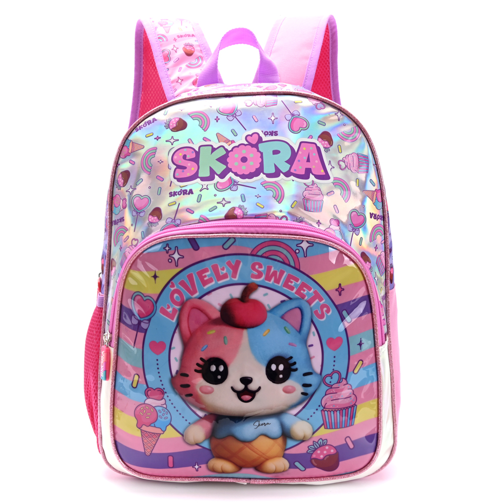 [342962] MOCHILA THINK HAPPY TEEN KAWAII GATITO HELADO 16" SKORA