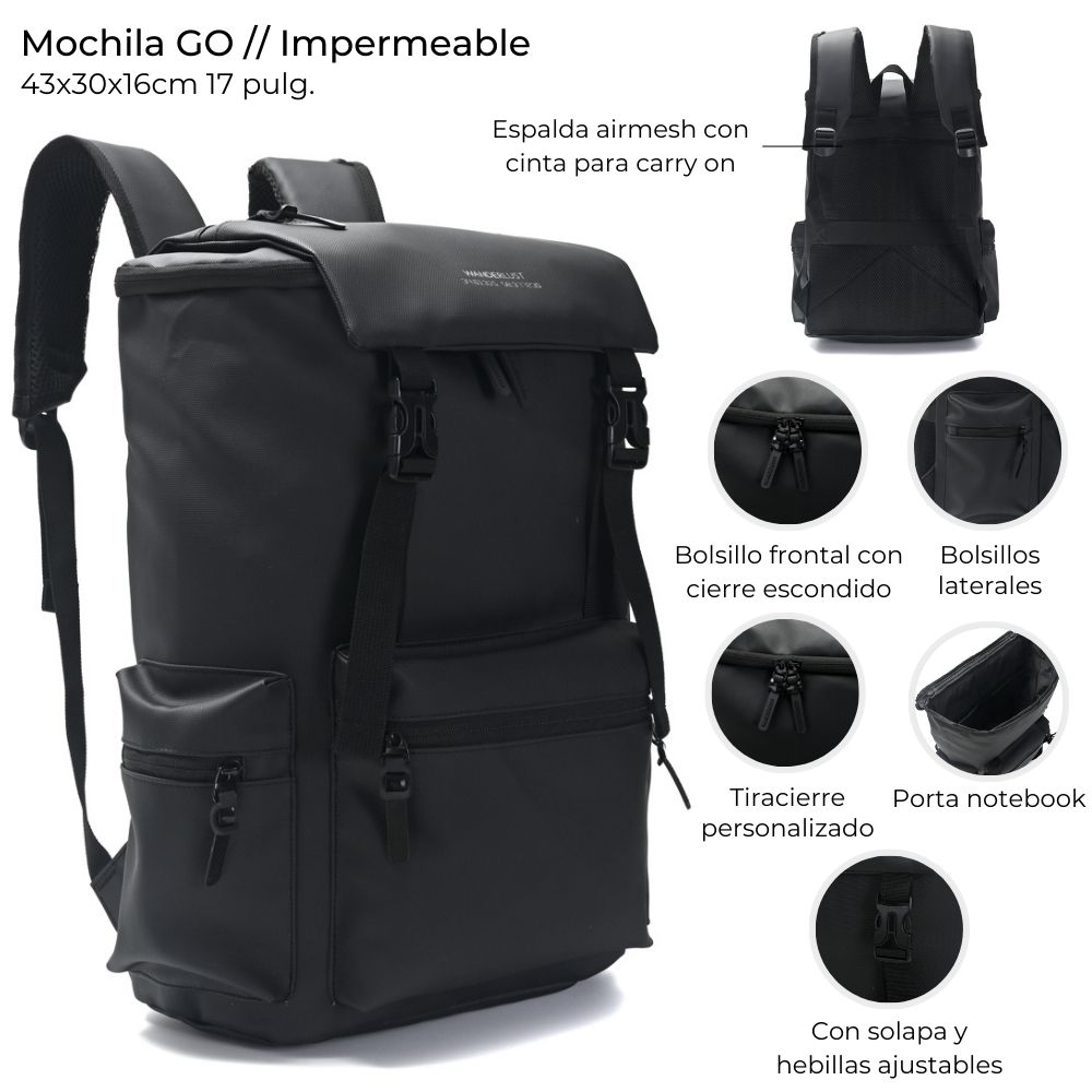 [338547] MOCHILA TOTE PLEGABLE WANDERLUST - DESPLEGADO 39x41x16 C