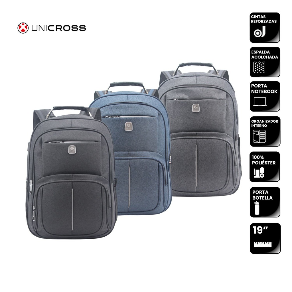 [362.3786-AZU] MOCHILA UNICROSS PORTANOTEBOOK 19" (Azul)
