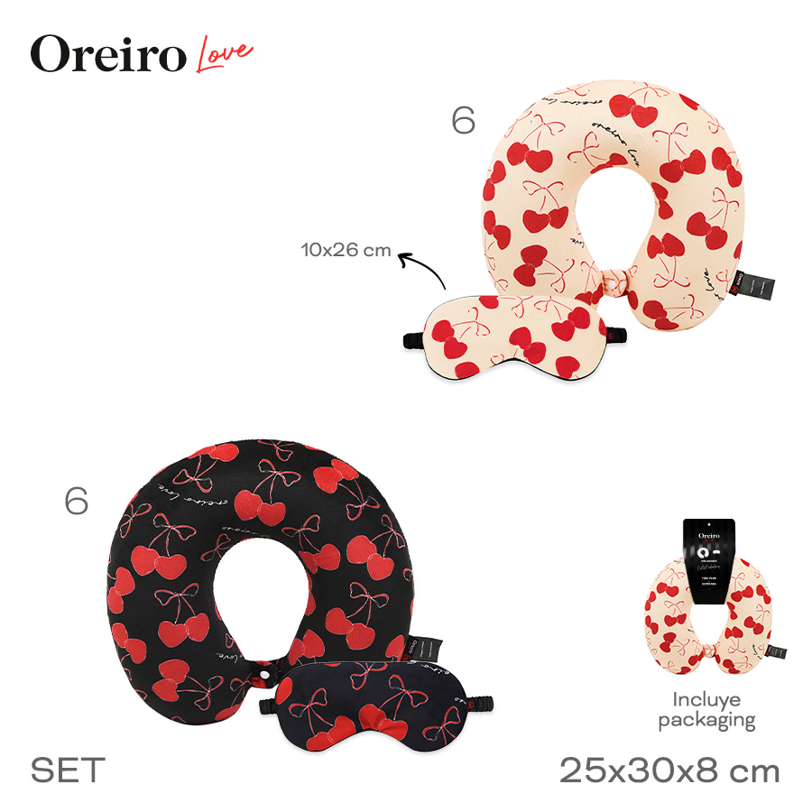 SET DE VIAJE OREIRO ALMOHADA Y MASCARA