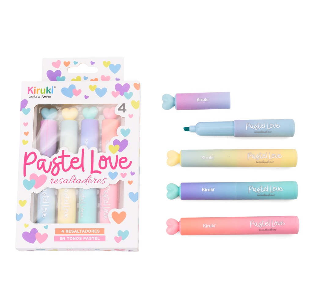 RESALTADORES PASTEL LOVE X4 KIRUKI