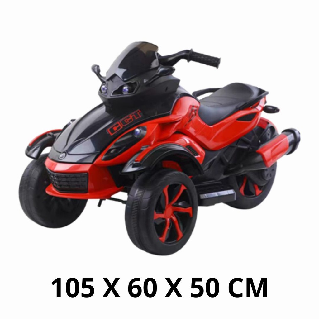 MOTO RALLY A BATERIA CON LUZ, SONIDO Y CONTROL REMOTO 6V4,5A 105X60X50 CM