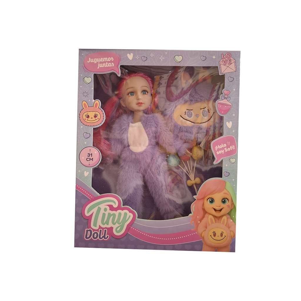 MUÑECA TINY DOLL CON DISFRAZ 31CM 38x26x8 CM