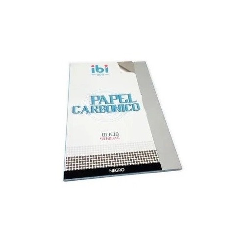[6645006] PAPEL CARBONICO OFICIO NEGRO SOBRE x50 HOJAS IBICO