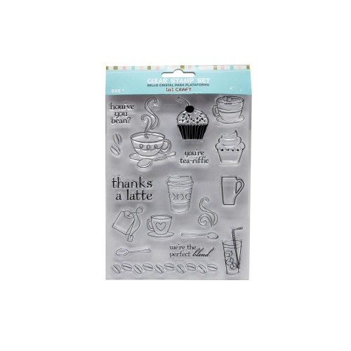 [6841206] SELLO SILICONADO CRISTAL 6x8" COFFEE IBICRAFT