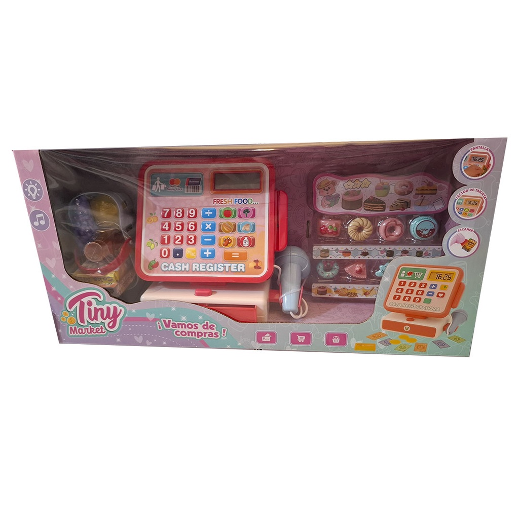 SET CAJA REGISTRADORA TINY CON CALCULADORA 32x21x15 CM