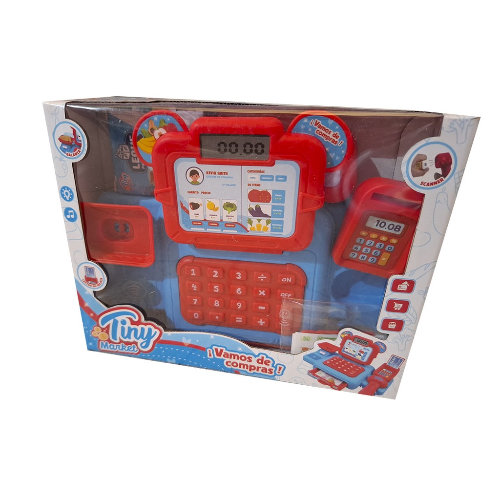 [8156365] SET CAJA REGISTRADORA TINY CON LUZ Y SONIDO 23x6x18 CM
