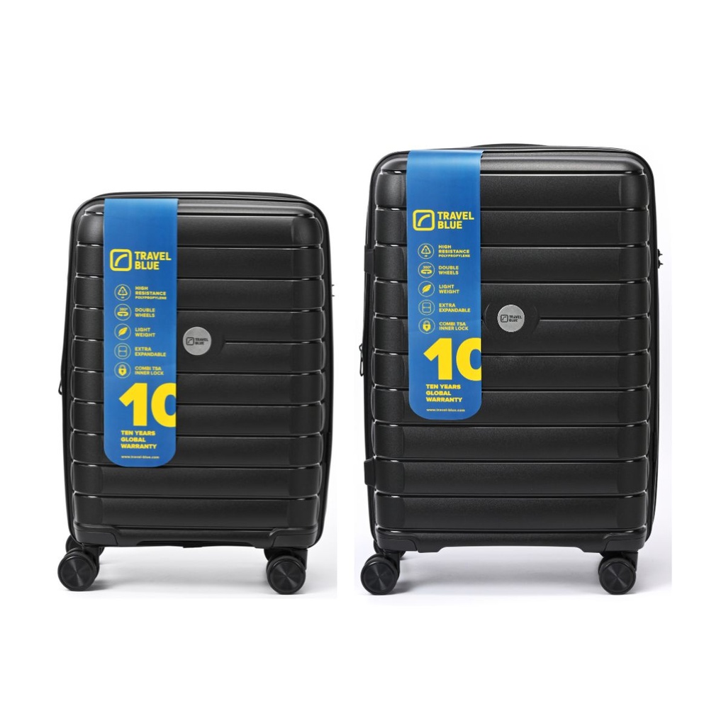 [433.68-72] SET VALIJA EVEREST 20" 24" NEGRA TRAVEL BLUE