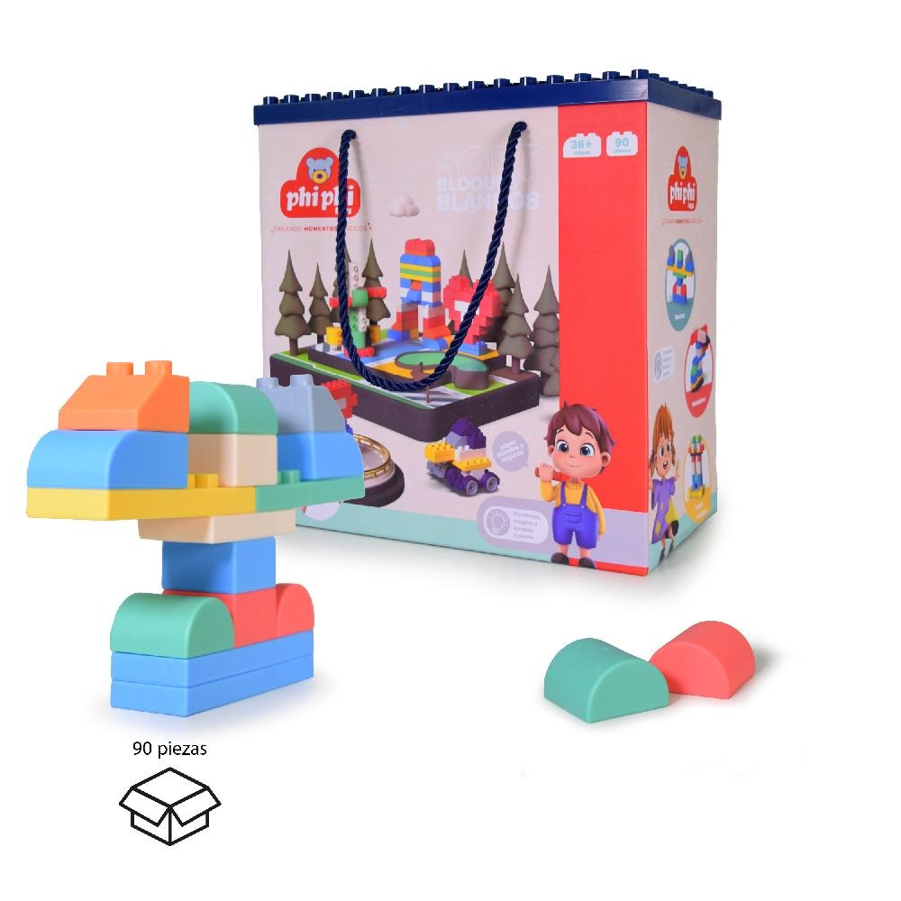 [81BB012] SOFT BLOCKS 90 PIEZAS PHI PHI TOYS