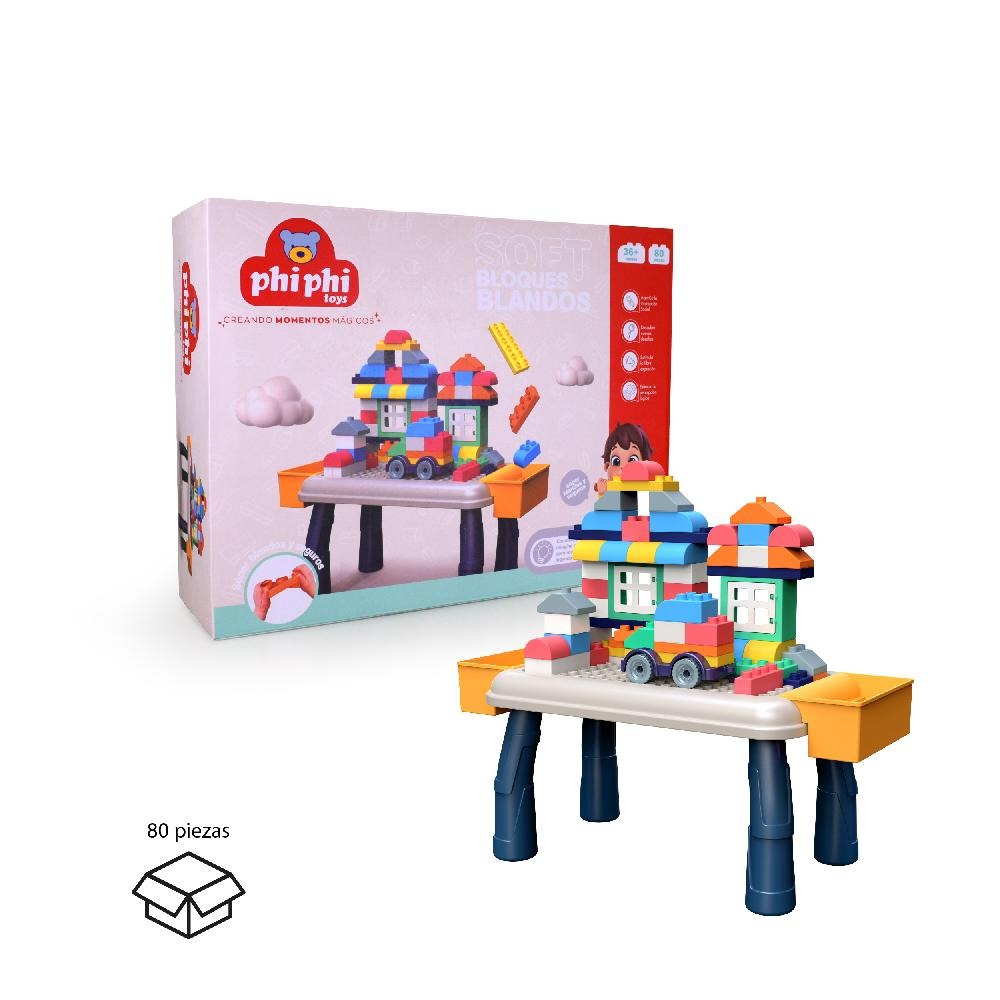 [81BB013] SOFT BLOCKS WITH BUILD PHI PHI TOYS