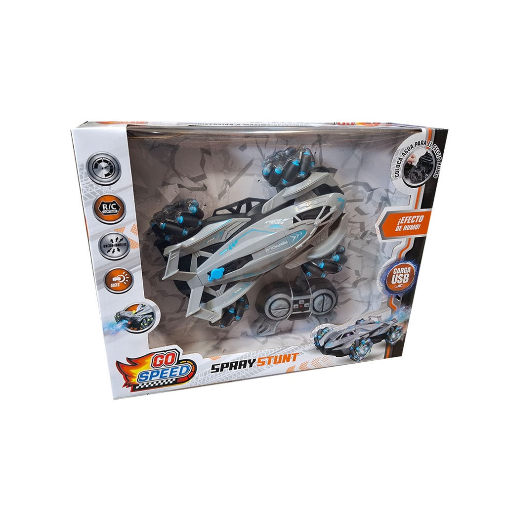 SUPER AUTO GO SPEED A RADIO CONTROL LANZA HUMO 36x28,5x8,5 CM