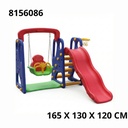 SUPER SET DE JUEGOS TOBOGAN Y HAMACA 165x130x120 CM