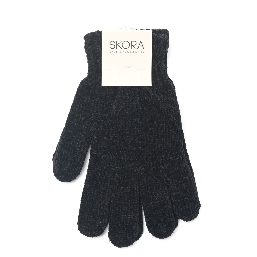 GUANTE MUJER CHENILLE LISO 22CM
