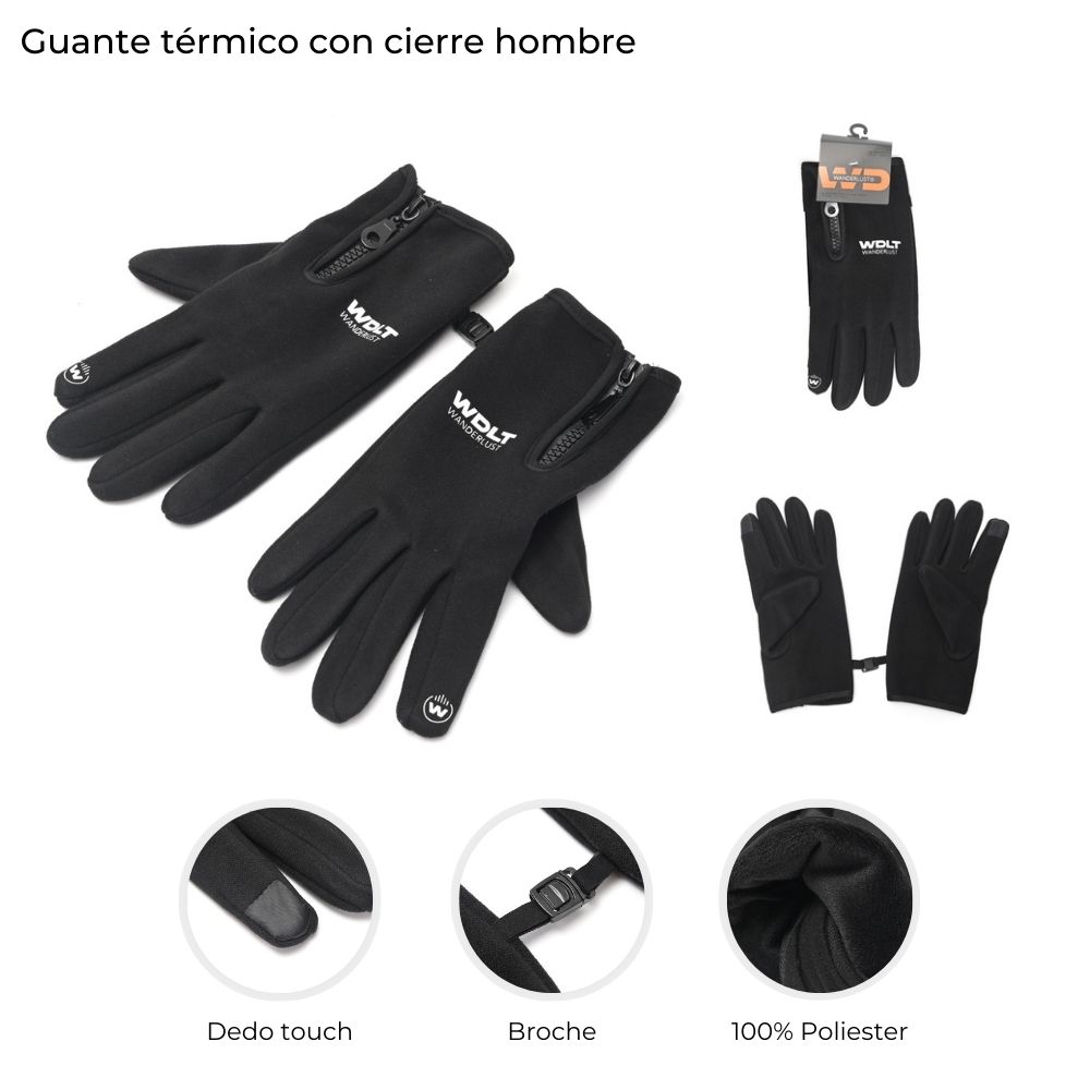GUANTE TERMICO CON CIERRE HOMBRE WANDERLUST