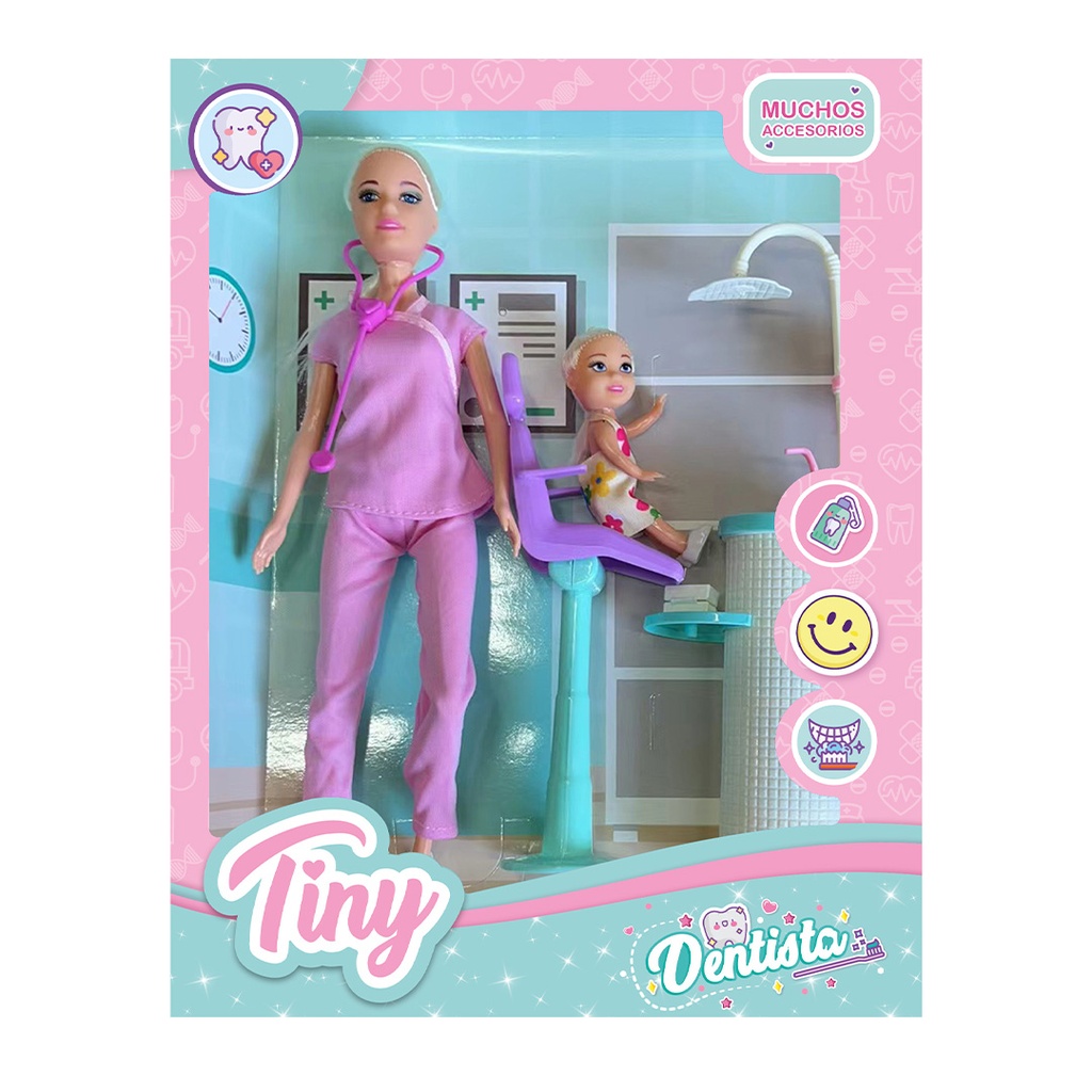 [8154462] MUÑECA TINY DENTISTA 33x22x6 CM