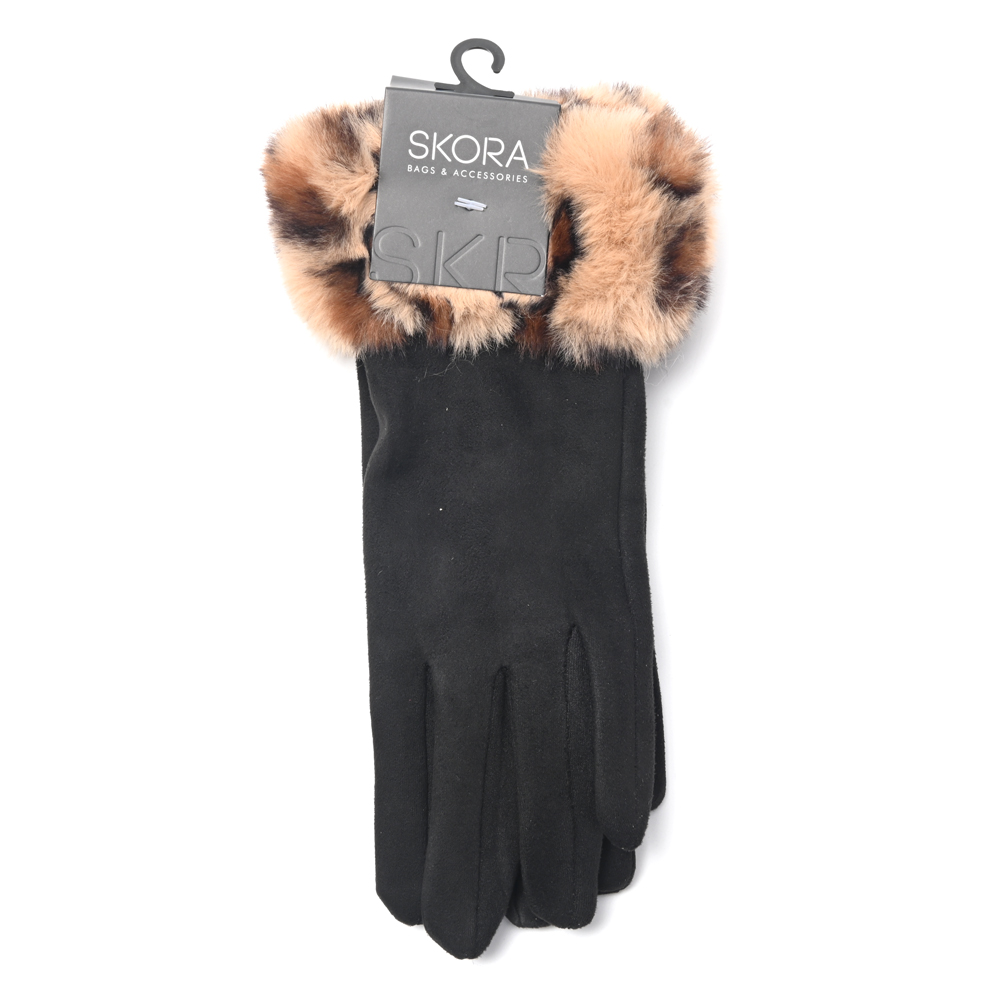 GUANTE MUJER CON PUÑO ANIMAL PRINT SKORA