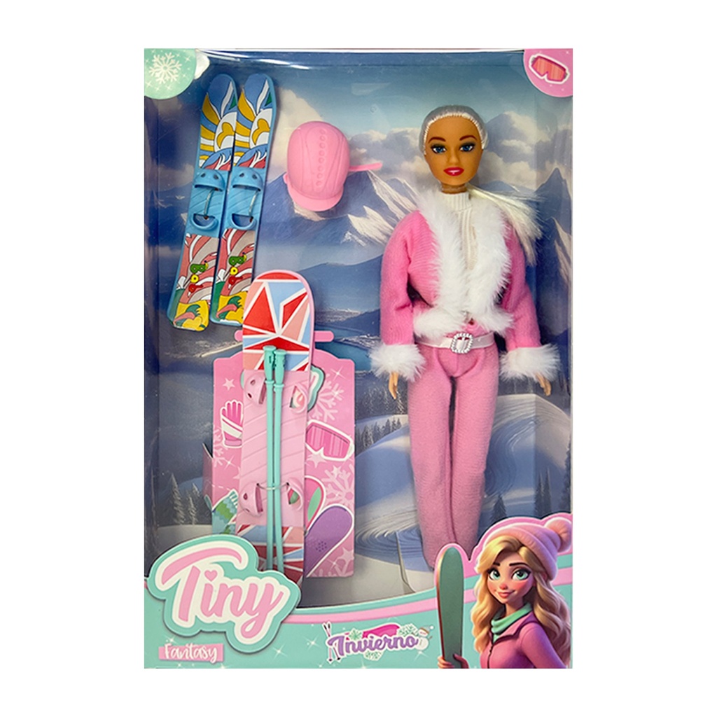 [8155866] MUÑECA TINY ESQUIADORA 18x32x5 CM