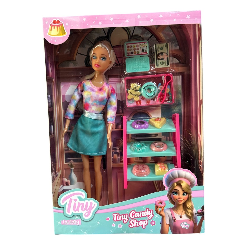 [8155859] MUÑECA TINY PASTELERA CON ACCESORIOS 23x6x33 CM