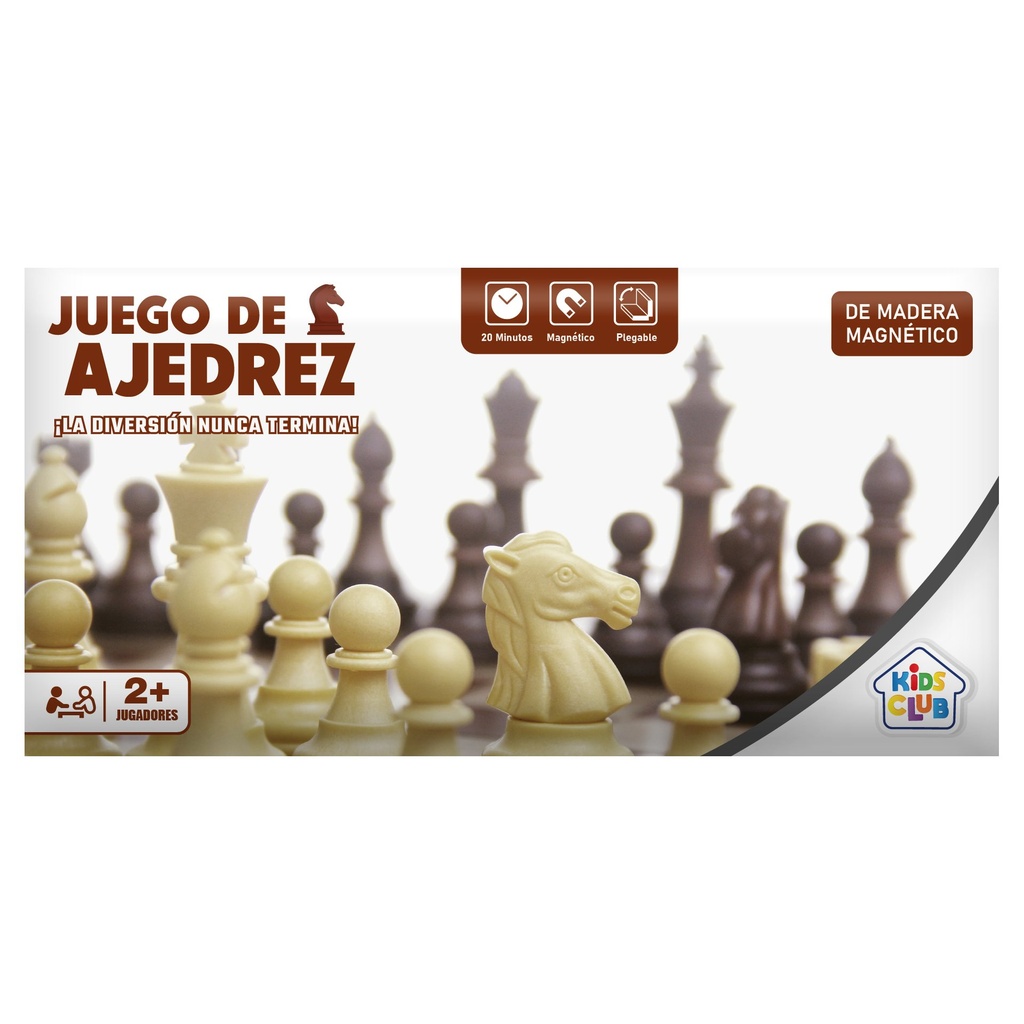 [8156350] JUEGO DE AJEDREZ MAGNETICO PLEGABLE KIDS CLUB 25x25x2 CM