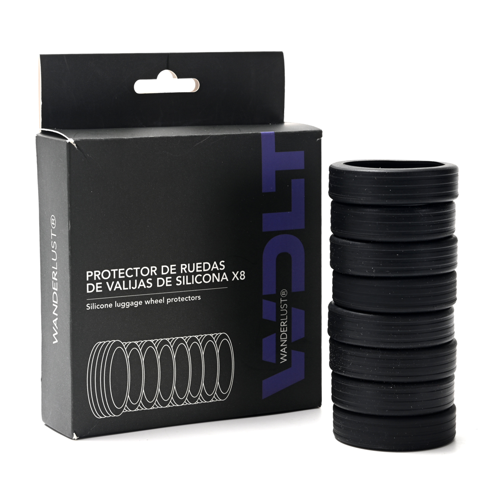 [844215] PROTECTOR DE RUEDAS DE VALIJAS DE SILICONA WANDERLUST