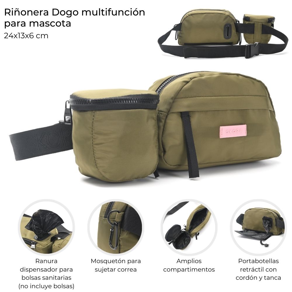 [844200] RIÑONERA DOGO MULTIFUNCION PARA MASCOTAS SKORA 24x13x6 CM