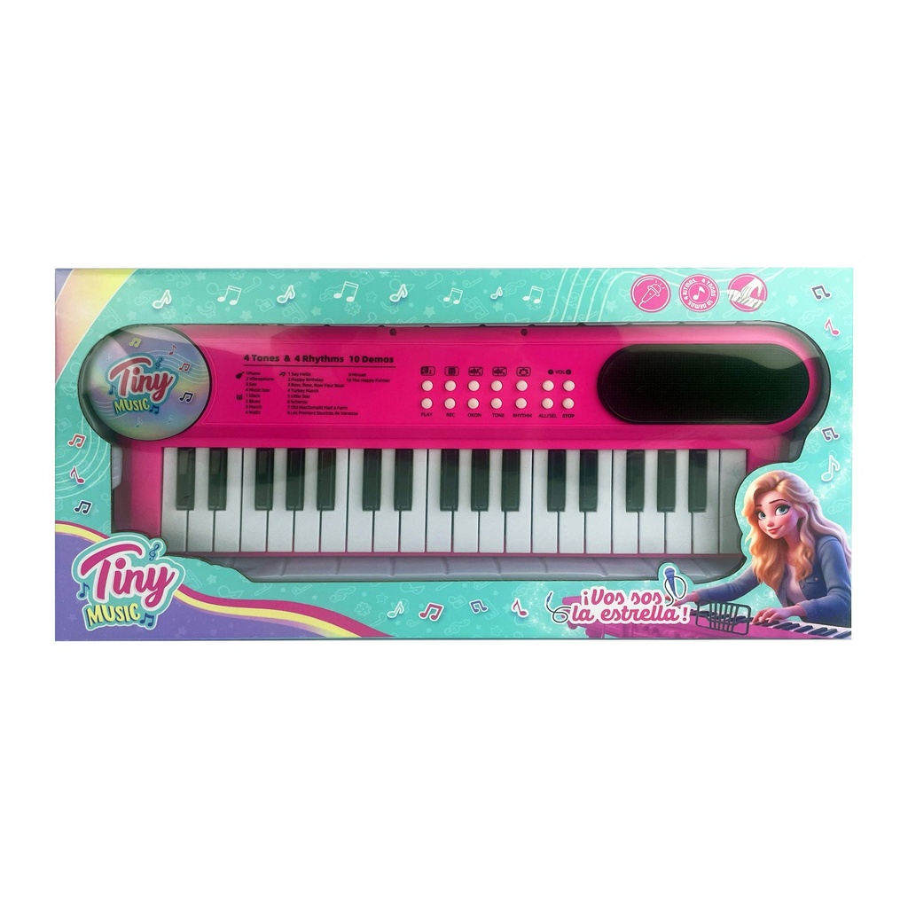 [8155968] SUPER TECLADO CON MICROFONO 46x6x23 CM