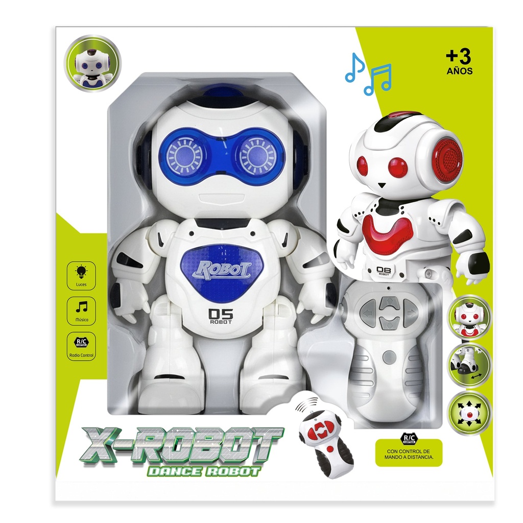 [8155209] ROBOT A RADIO CONTROL CON LUZ Y SONIDO 26x25x10 CM