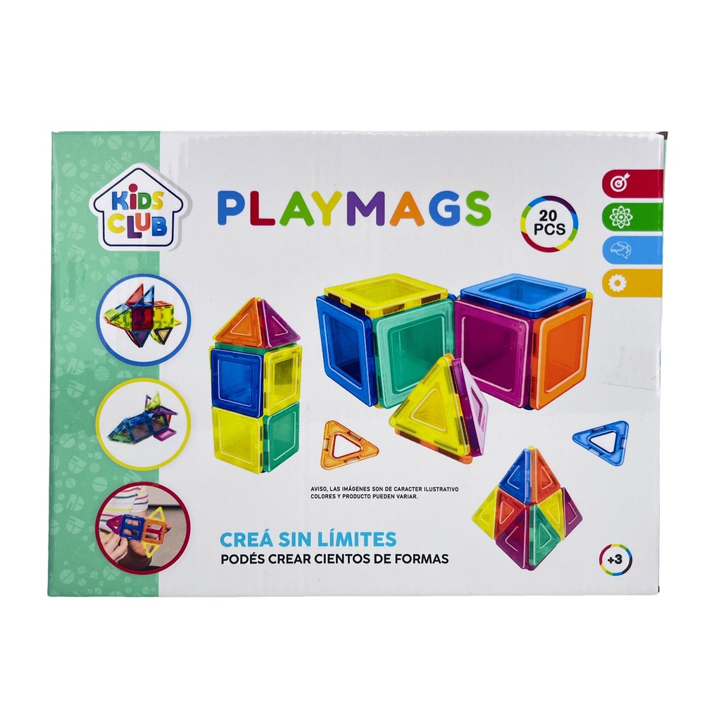 [8155200] JUEGO DE BLOQUES MAGNETICOS 20 PZAS 28x22x4 CM
