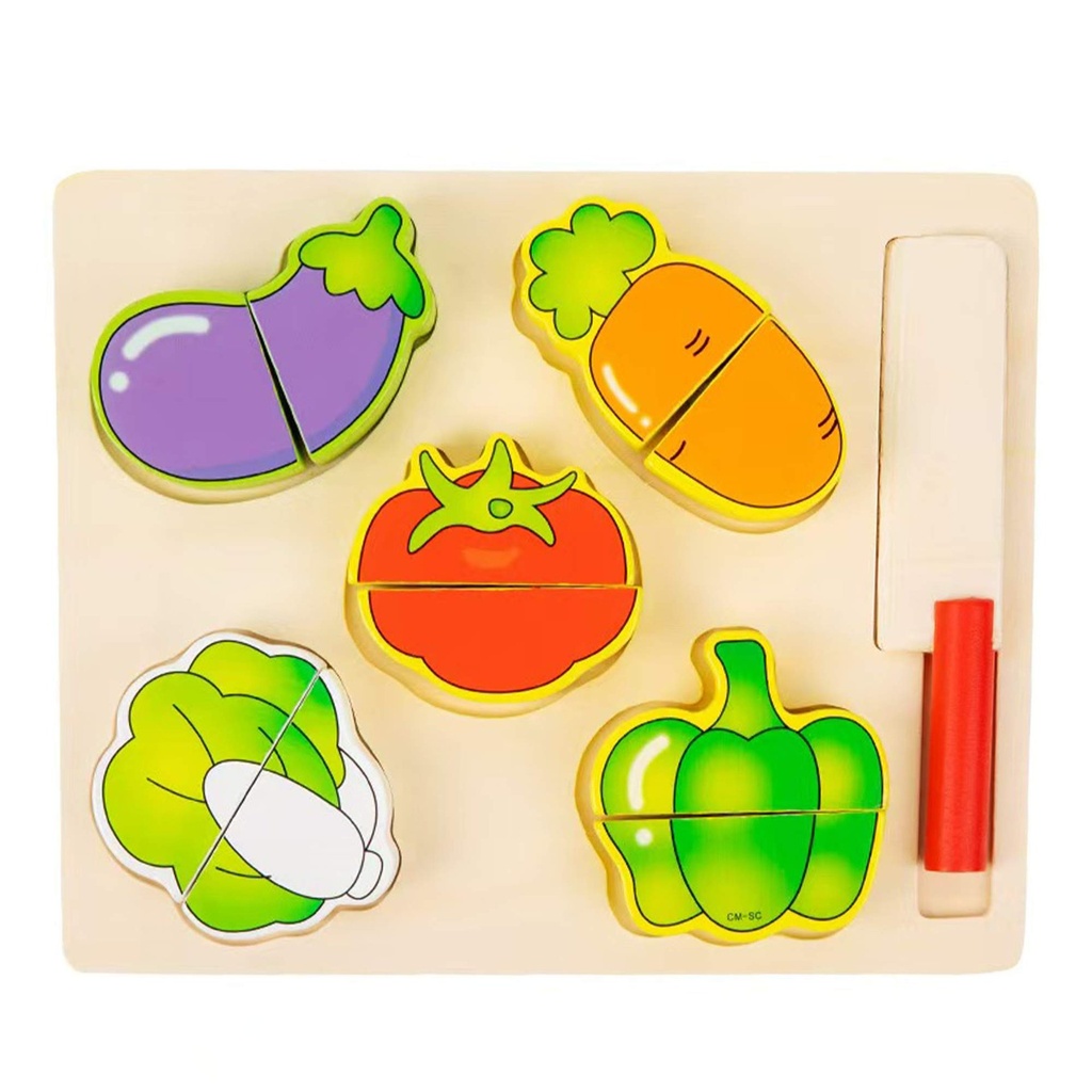 ROMPECABEZAS DE MADERA VERDURAS Y FRUTAS 23x18 CM