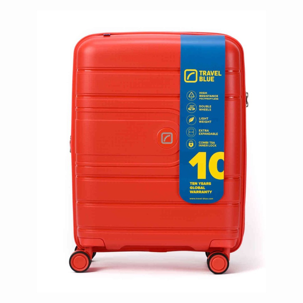 [43327] VALIJA CARRY ON 20" LUXE WANDERER ORANGE TRAVEL BLUE