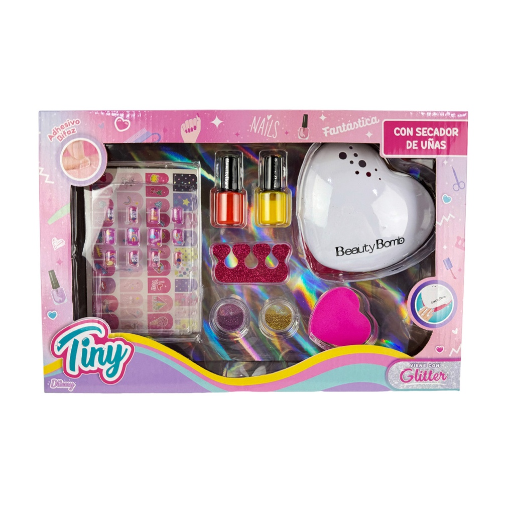 SET DE UÑAS CON SECADOR TINY 33x21x4 CM